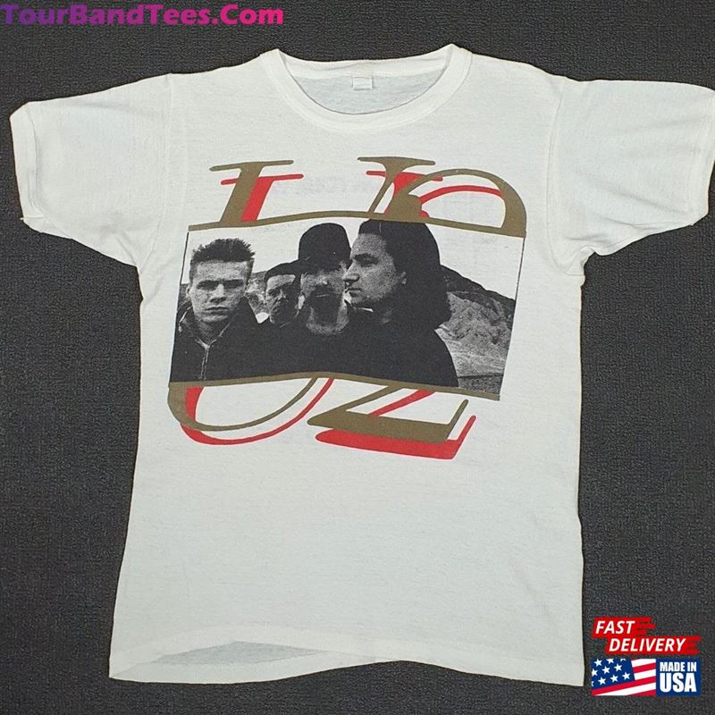 Vintage U2 Uk On Tour T-Shirt Size Xs Rare 1980S Bono Band Rock Post Punk Concert 80S The Joshua Tree Tee Classic 29Uf169078 – Utopia Fashion