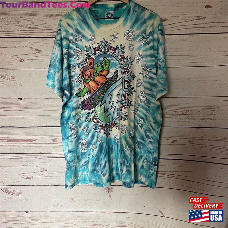 Vintage Liquid Blue Grateful Dead Tie Dye Skiing Snowboarding Bears Tee Xxl Band Music Unisex Classic 29Uf170853 – Utopia Fashion