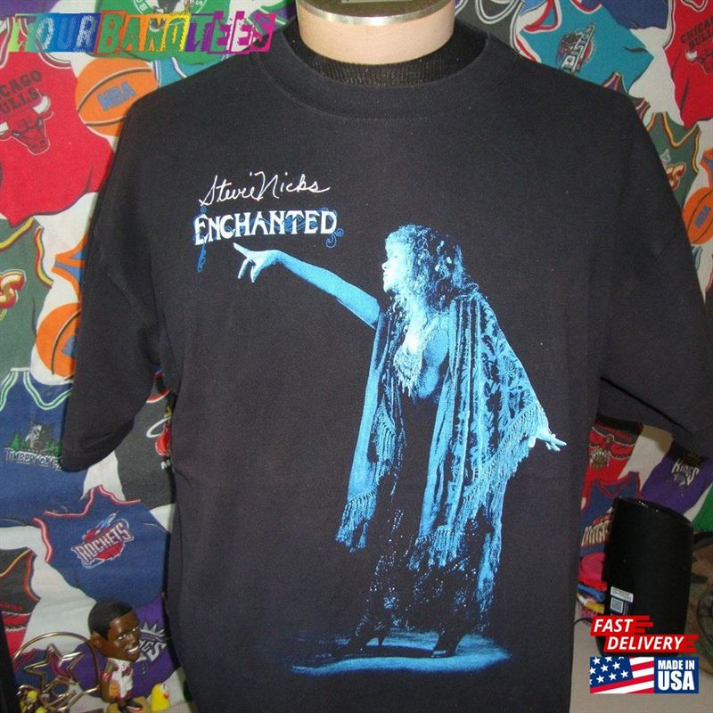 Vintage Stevie Nicks Enchanted Concert Band Tee Tour T-Shirt 90’S Fleetwood Mac Xl Sweatshirt Unisex 29Uf173405 – Utopia Fashion