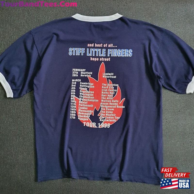 Vintage Stiff Little Fingers Uk Tour T-Shirt Size Xl 90S Rare Slf Band Punk Rock Ska New Wave 1990S Promo Concert The Jam Tee Unisex Sweatshirt 29Uf169995 – Utopia Fashion