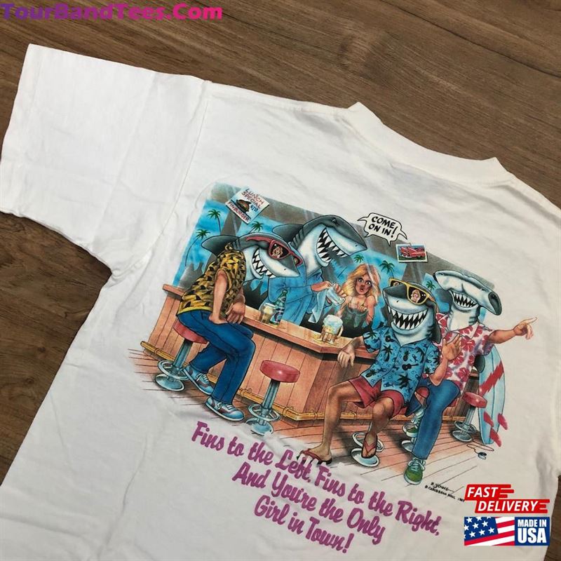 Vintage Caribbean Soul Sharks Surf Shirt Art By E Young T-Shirt Unisex 29Uf165072 – Utopia Fashion