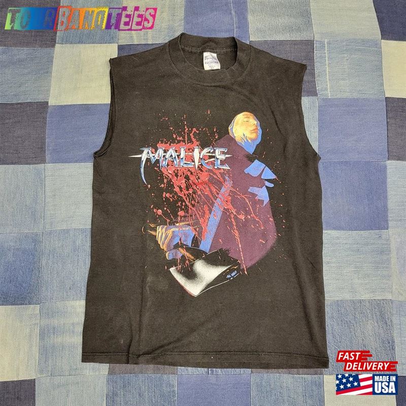 Vintage 80S Death Metal Malice License To Kill Tour Sleeveless Cut Off Tshirt Unisex T-Shirt 29Uf172008 – Utopia Fashion