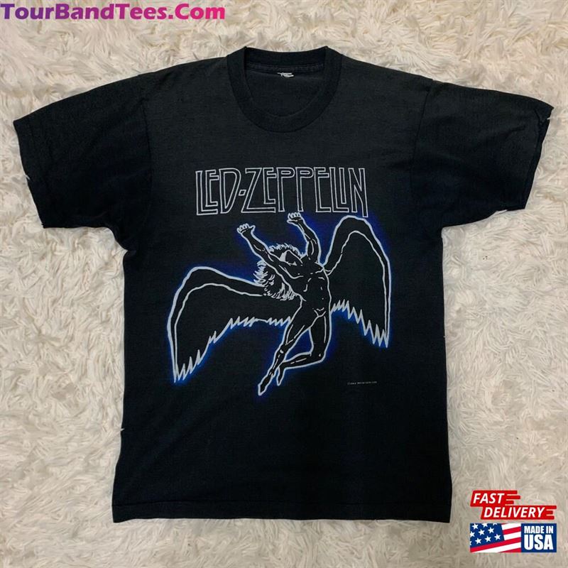 Vintage 80S Led Zeppelin Swan Song Album World Tour T-Shirt Sweatshirt Hoodie 29Uf166742 – Utopia Fashion