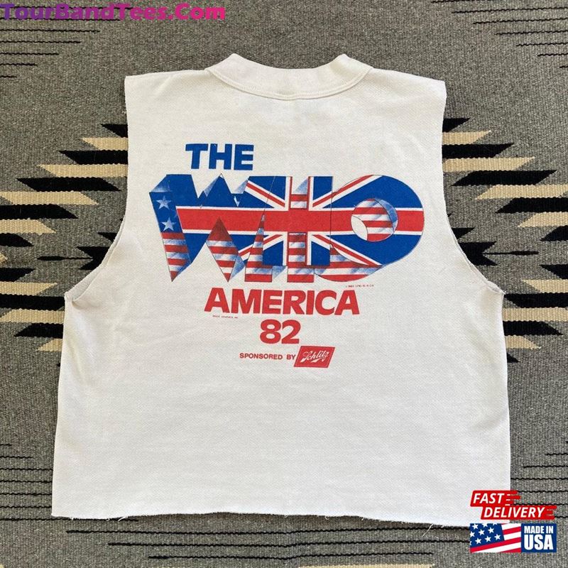 Vintage 80S The Who America Tour Chopped Sweatshirt Unisex 29Uf170126 – Utopia Fashion