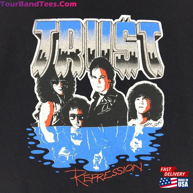 Vintage 80S Trust Repression Album Promo Tshirt Sweatshirt Unisex 29Uf167303 – Utopia Fashion