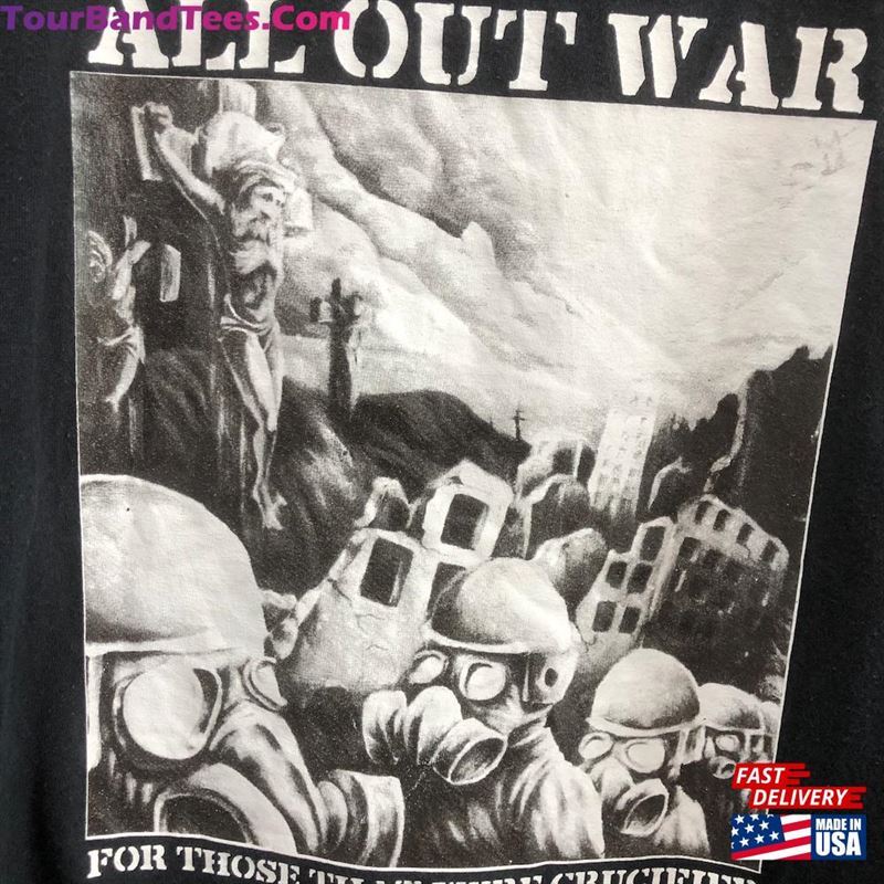 Vintage All Out War Shirt For Those Who Were Crucified Metal Band Unisex Classic 29Uf165090 – Utopia Fashion