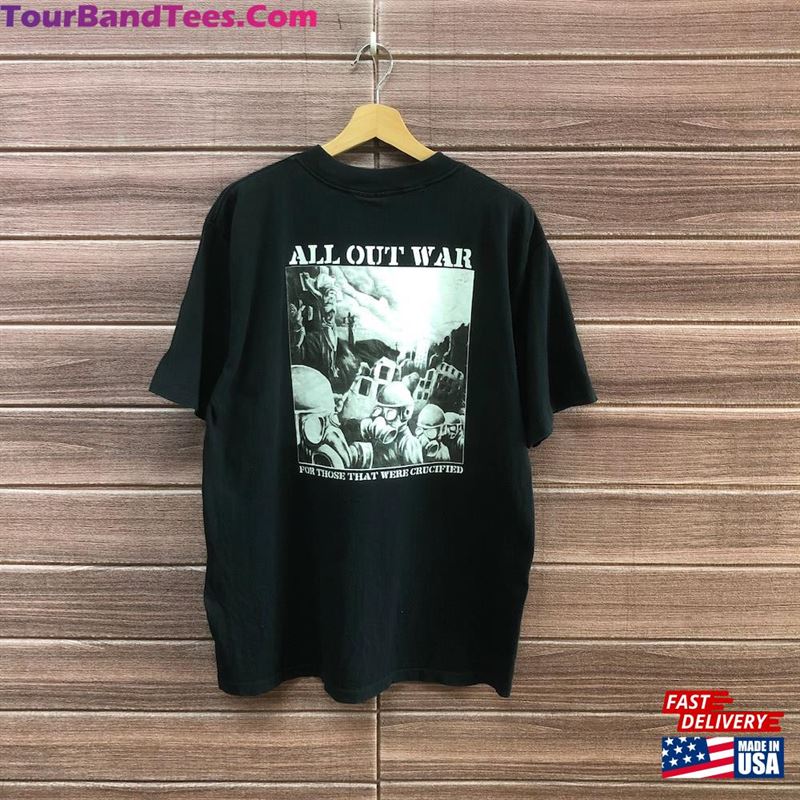 Vintage All Out War Shirt For Those Who Were Crucified Metal Band Unisex Classic 29Uf165090 – Utopia Fashion