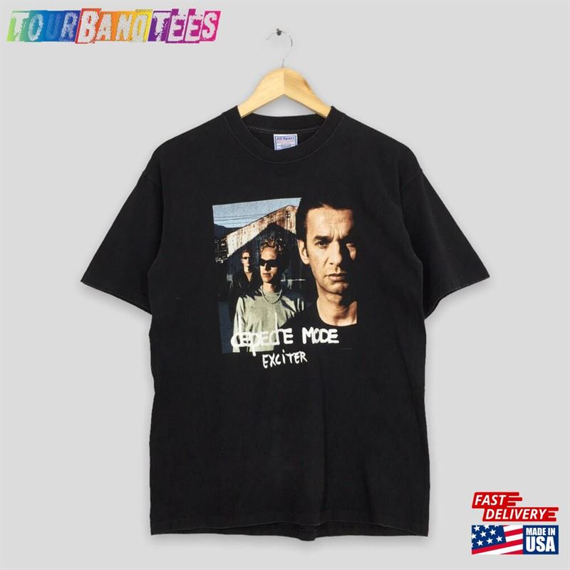 Vintage 90’S Depeche Mode Band T-Shirt Medium Exciter Tour Concert New Wave Synthpop Rock Black Tee Size M Classic Sweatshirt 29Uf172717 – Utopia Fashion