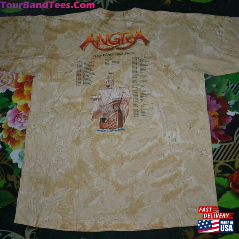 Vintage 90S Angra Holy World Tour Concert Promo Brazilian Metal Rare T-Shirt Unisex Classic 29Uf167322 – Utopia Fashion