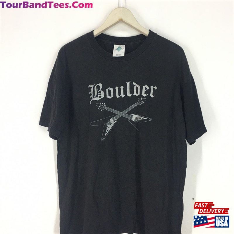 Vintage 90S Boulder America Rock Band Promo Tour Concert T Shirt Unisex Classic 29Uf180755 – Utopia Fashion