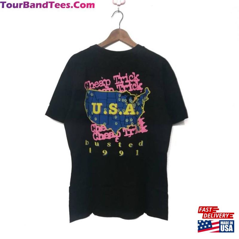 Vintage 90S Cheap Trick Busted Tour Tee American Band Pop Rock T-Shirt Hoodie 29Uf167972 – Utopia Fashion