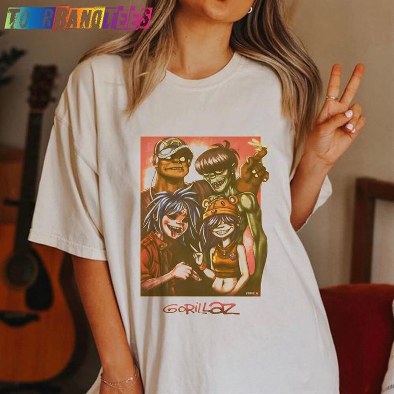 Vintage 90S Gorillaz Shirt Retro Merch Tshirt For Men Unisex Classic 29Uf165540 – Utopia Fashion