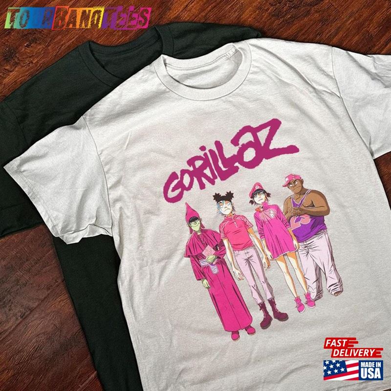 Vintage 90S Gorillaz Tshirt Retro Merch Shirt For Men Classic Hoodie 29Uf166182 – Utopia Fashion