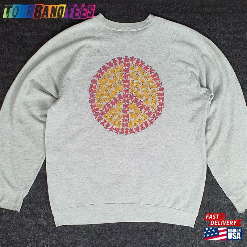 Vintage 90S Grateful Dead Dancing Bear Peace Symbols Sweatshirt Size L Destroyed Thrashed Gd Concert Rock Hippie Jerry Garcia Pullover Hoodie Unisex 29Uf170407 – Utopia Fashion