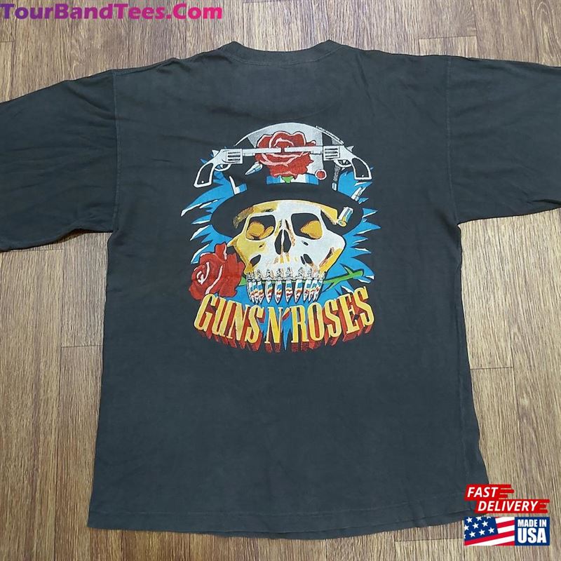 Vintage 90S Guns N’Roses Use Your Illusion Tour Concert Promo Bootleg Rare Design T-Shirt Classic 29Uf164867 – Utopia Fashion