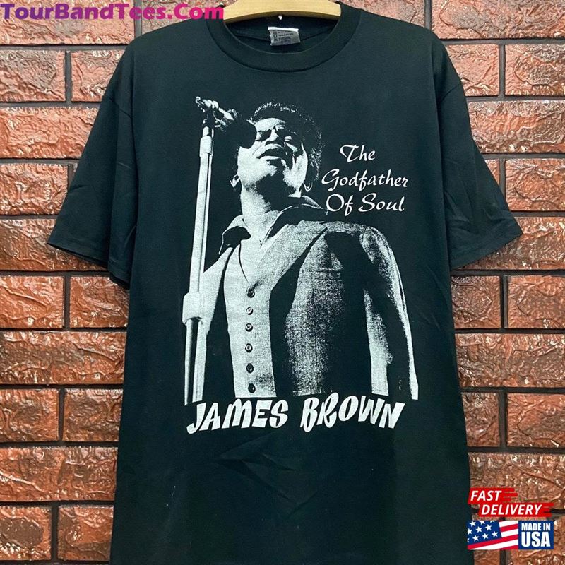 Vintage 90S James Brown American Jazz Legendary Singer Photo Quot Godfather Of Soul T-Shirt Hoodie Unisex 29Uf169603 – Utopia Fashion