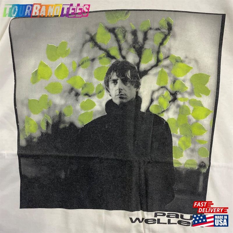 Vintage 90S Paul Weller Nice Design Rare Big Image English Singer Songwritter Album Tour Singles The Jam Britpop Oasis Manic Promo T Shirts Unisex T-Shirt 29Uf173556 – Utopia Fashion