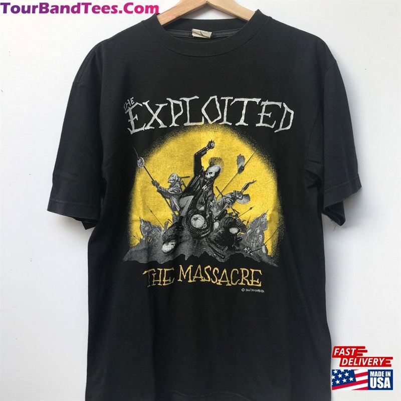 Vintage 90S The Exploited Massacre Tour Band Shirt Punk Hoodie T-Shirt 29Uf169623 – Utopia Fashion