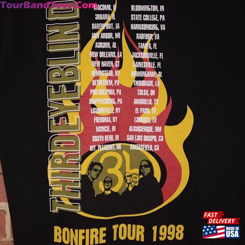 Vintage 90S Third Eye Blind Bonfire Tour American Rock Band Promo T-Shirt Classic Sweatshirt 29Uf171083 – Utopia Fashion