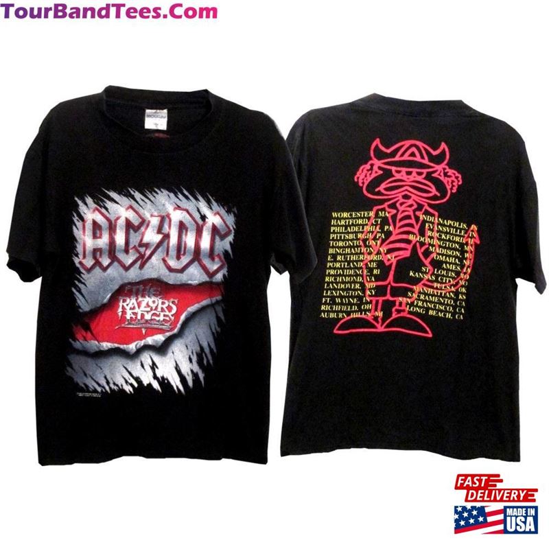 Vintage Ac Dc The Razors Edge Concert T-Shirt Acdc Hoodie Classic 29Uf165865 – Utopia Fashion