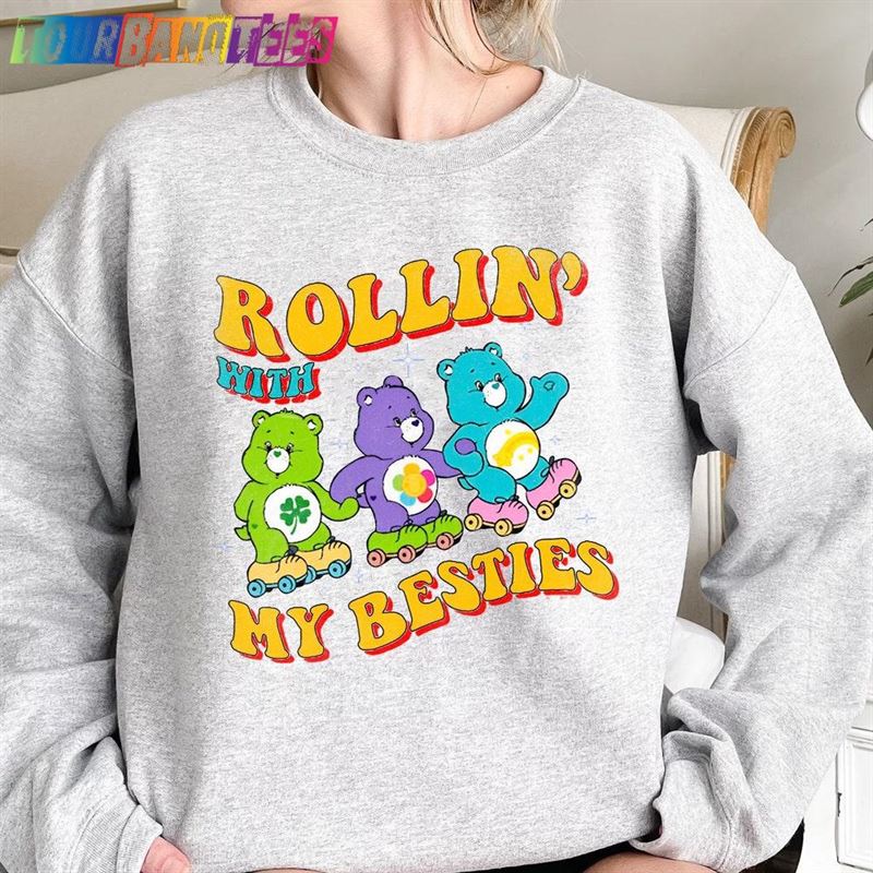 Vintage Bear Sweatshirt Rolling With My Besties Retro Cartoon Classic 29Uf176593 – Utopia Fashion