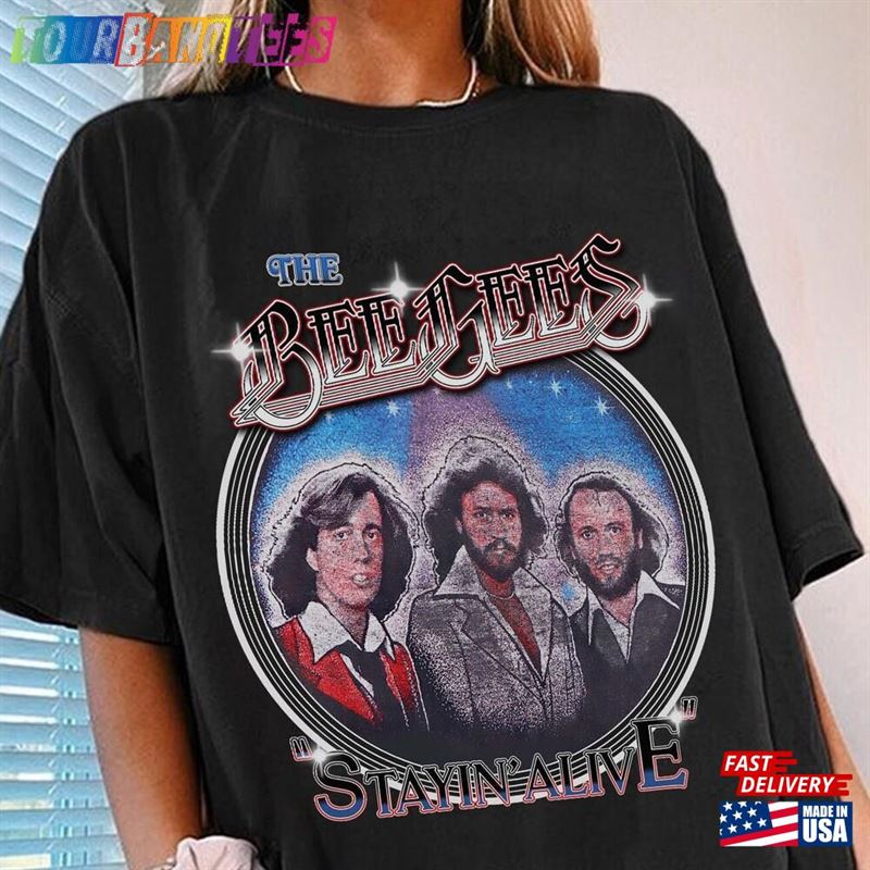 Vintage Bee Gees Band Stayin Alive 70S Shirt Tour Merch Fan Gifts Unisex Tee Sweatshirt Hoodie 29Uf171152 – Utopia Fashion