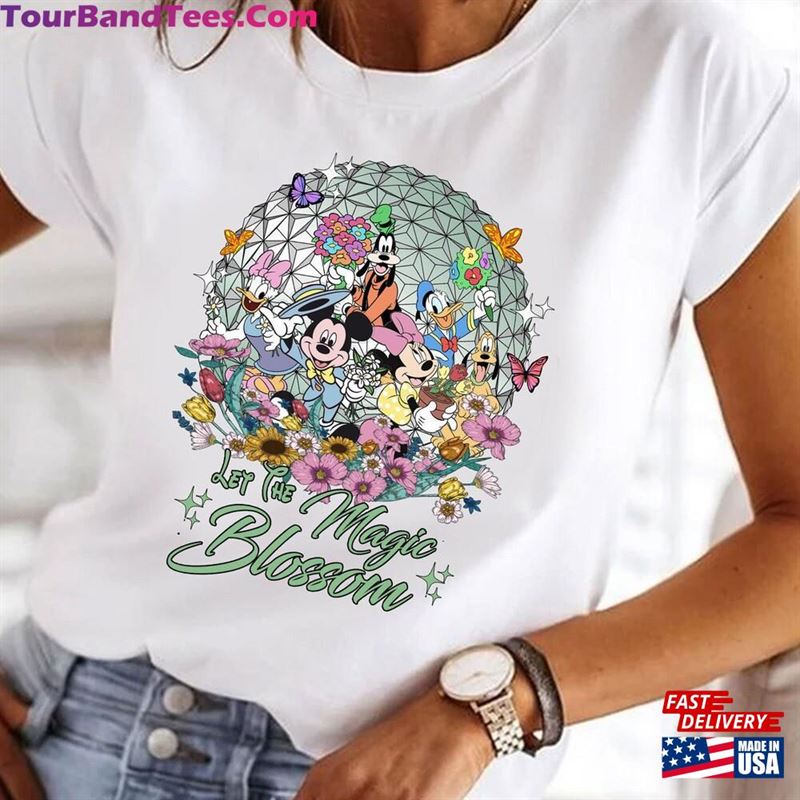 Vintage Disney Floral Mickey And Friends Epcot Flower Garden Festival Girl Trip Classic Sweatshirt 29Uf182548 – Utopia Fashion