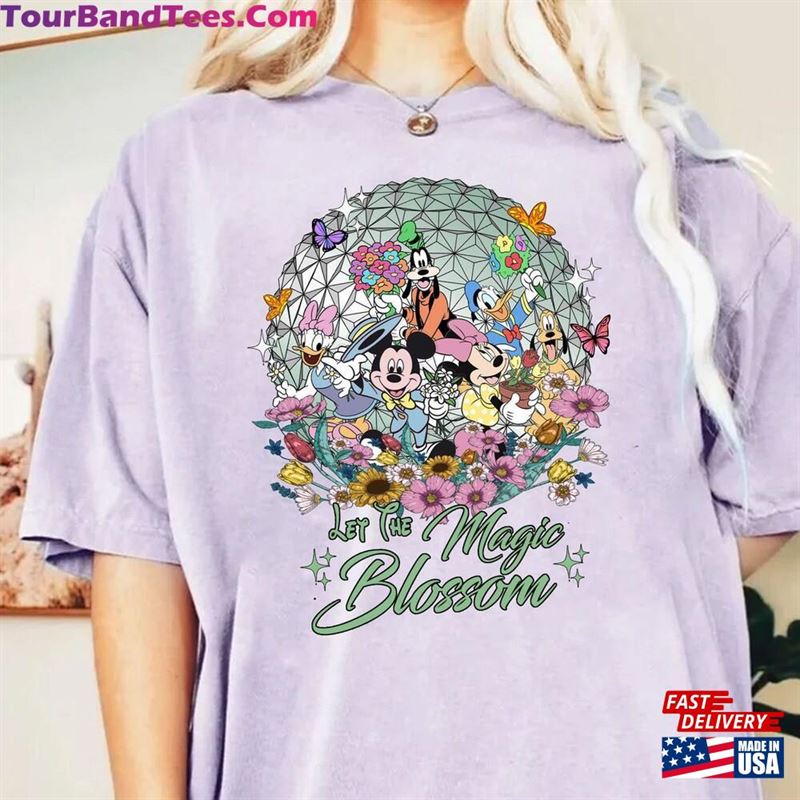 Vintage Disney Floral Mickey And Friends Epcot Flower Garden Festival Girl Trip Classic Sweatshirt 29Uf182548 – Utopia Fashion