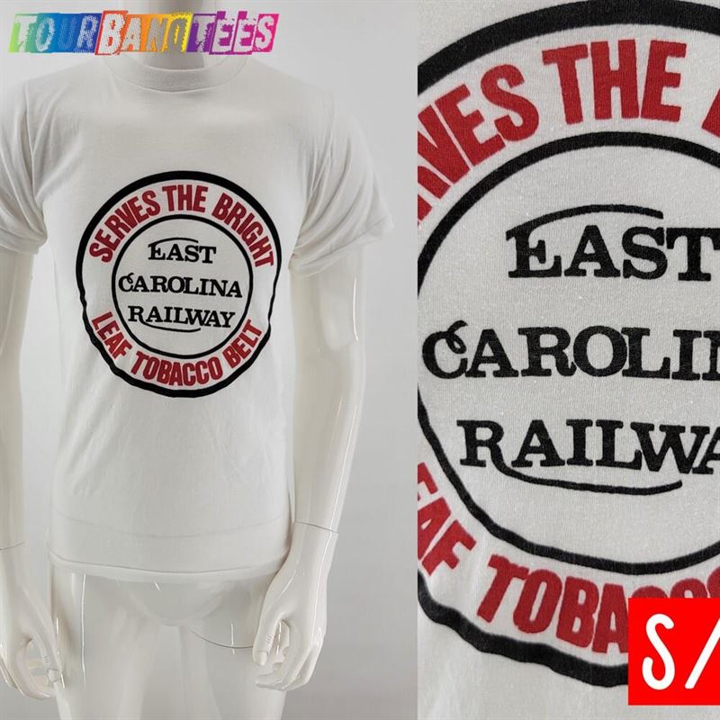 Vintage East Carolina Railway Railroad Serves The Bright Leaf Tobacco Belt Single Stitch T-Shirt Size S M (16 Quot X Sweatshirt Classic 29Uf166577 – Utopia Fashion