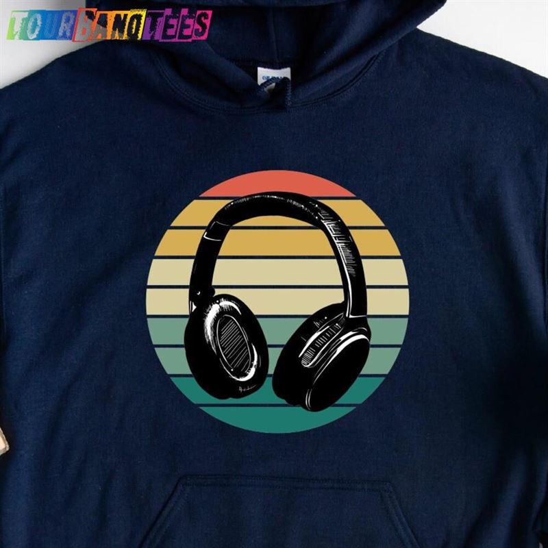 Vintage Headphones Sweatshirt Music Lover Hoodie Funny Retro Unisex 29Uf175729 – Utopia Fashion