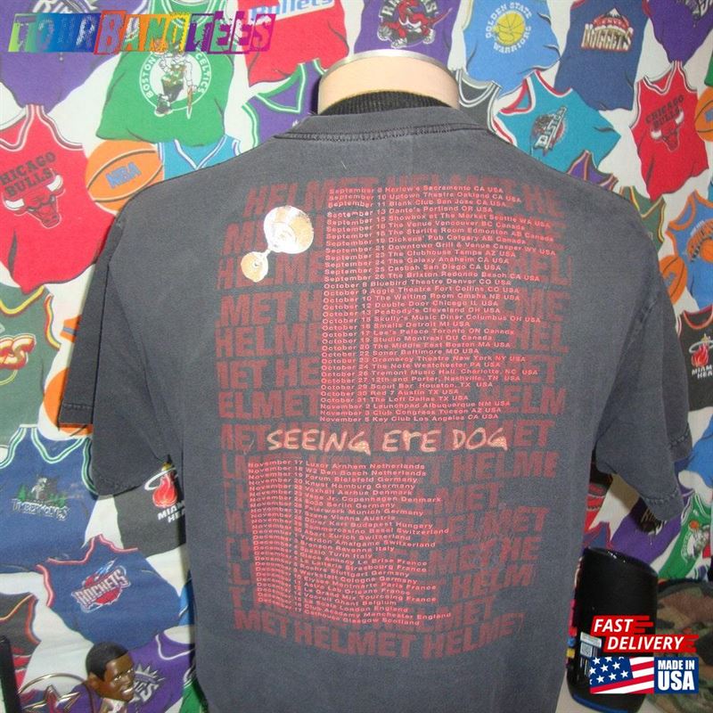 Vintage Helmet Seeing Eye Dog Concert Tour T-Shirt Unisex 29Uf173389 – Utopia Fashion