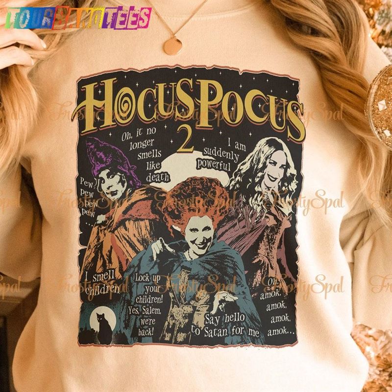 Vintage Hocus Pocus Sweatshirt Funny Sanderson Sisters Halloween Shirt I Smell Children It’S Just A Bunch Of Horror Unisex T-Shirt 29Uf174887 – Utopia Fashion