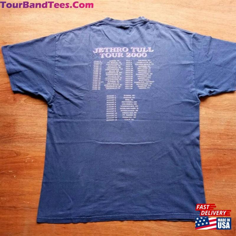 Vintage Jethro Tull British Rock Band Music Progressive Folk Blues Jazz Fusion Concert Tour Blue Xlarge T-Shirt Unisex 29Uf165004 – Utopia Fashion