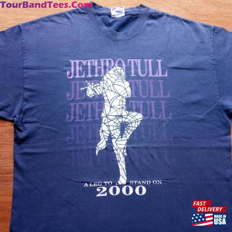 Vintage Jethro Tull British Rock Band Music Progressive Folk Blues Jazz Fusion Concert Tour Blue Xlarge T-Shirt Unisex 29Uf165004 – Utopia Fashion