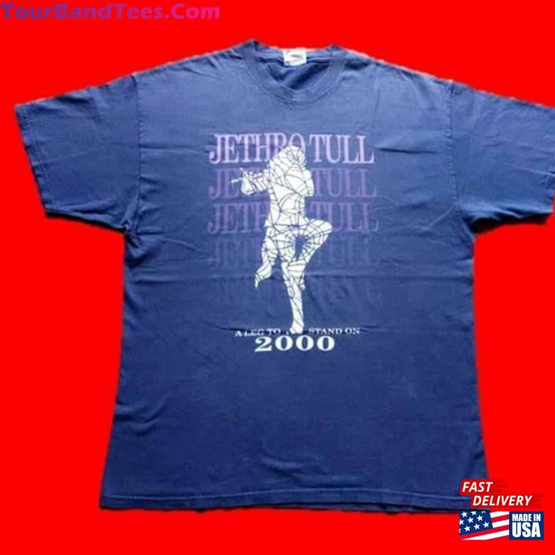 Vintage Jethro Tull British Rock Band Music Progressive Folk Blues Jazz Fusion Concert Tour Blue Xlarge T-Shirt Unisex 29Uf165004 – Utopia Fashion