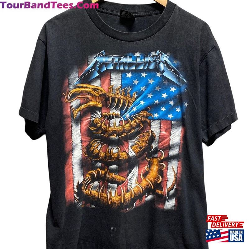 Vintage Metallica Rock Eagle Band Tour Tee Size Large Unisex T-Shirt 29Uf167572 – Utopia Fashion