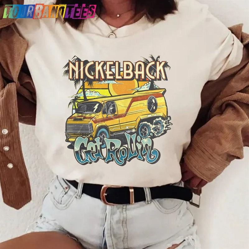 Vintage Nickleback Band Sweatershirt Nickelback Shirt Get Rollin New Album Hoodie Classic T-Shirt 29Uf174155 – Utopia Fashion