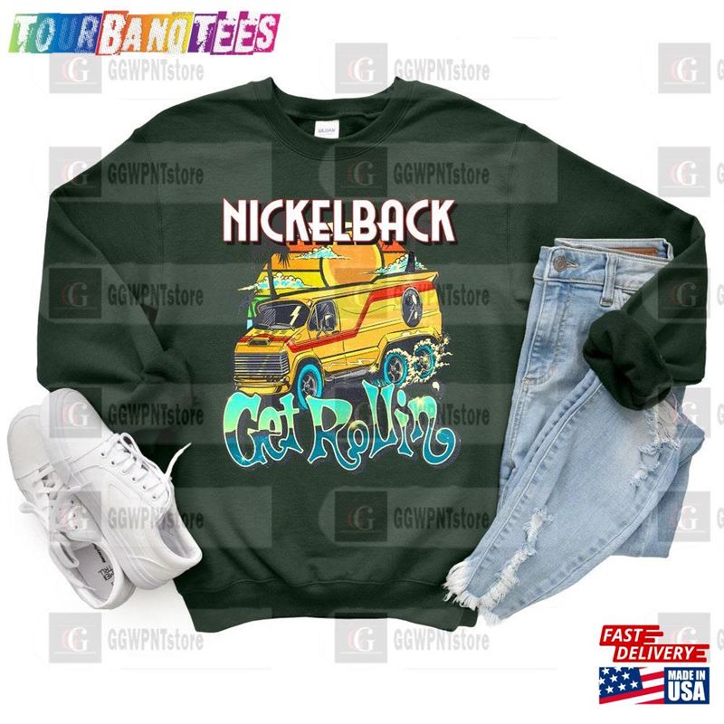 Vintage Nickleback Band Sweatershirt Nickelback Shirt Get Rollin New Album Hoodie Sweatshirt 29Uf171827 – Utopia Fashion