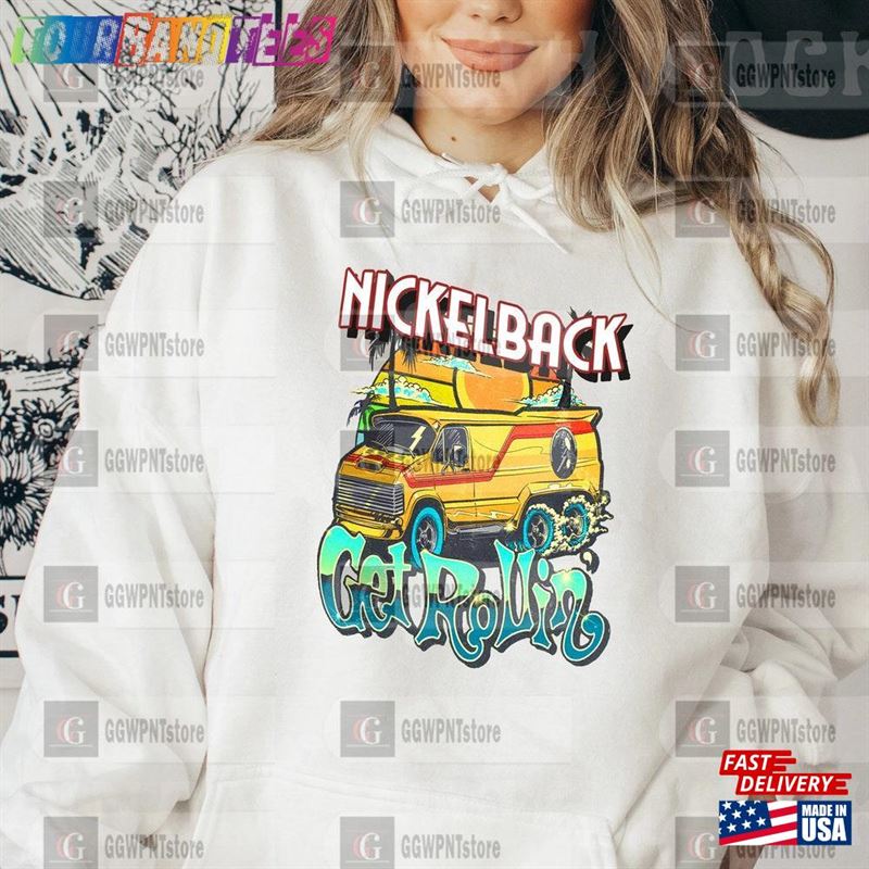 Vintage Nickleback Band Sweatershirt Nickelback Shirt Get Rollin New Album Hoodie Sweatshirt 29Uf171827 – Utopia Fashion