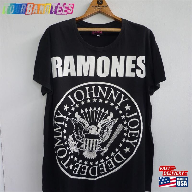 Vintage Ramones Hey Ho Let’S Go Logo Band Punk Rock T-Shirt Unisex Classic 29Uf169931 – Utopia Fashion