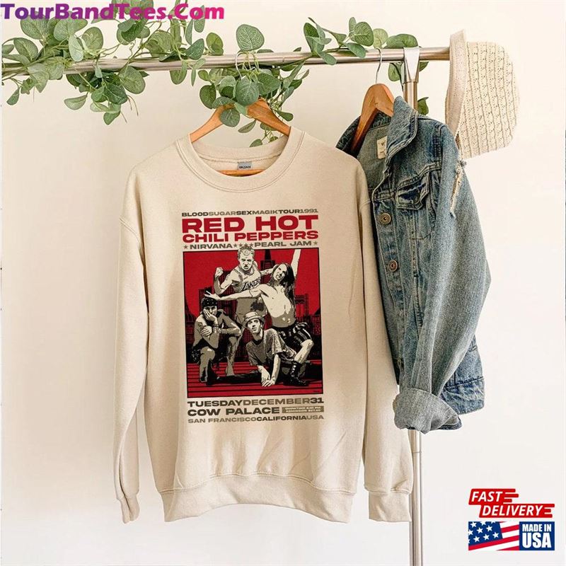 Vintage Red Hot Chili Peppers Tour T-Shirt Rhcp Retro Shirt Rock Band Classic Unisex 29Uf180560 – Utopia Fashion