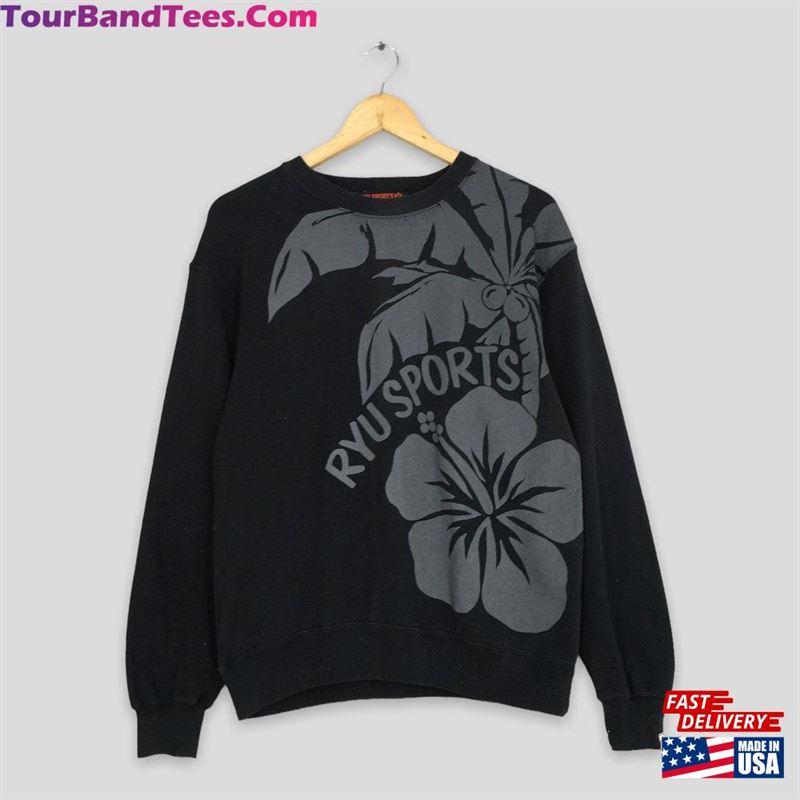 Vintage Ryu Sports Hibiscus Flower Surf Sweatshirt Unisex 29Uf186735 – Utopia Fashion