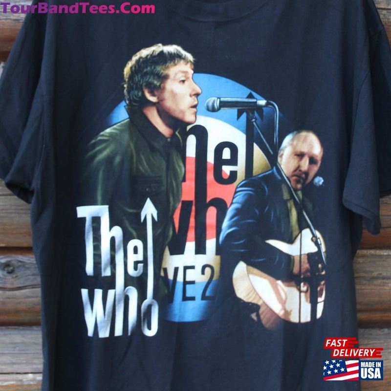 Vintage The Who Rock Band Double Sided Black T-Shirt Unisex Hoodie 29Uf165031 – Utopia Fashion