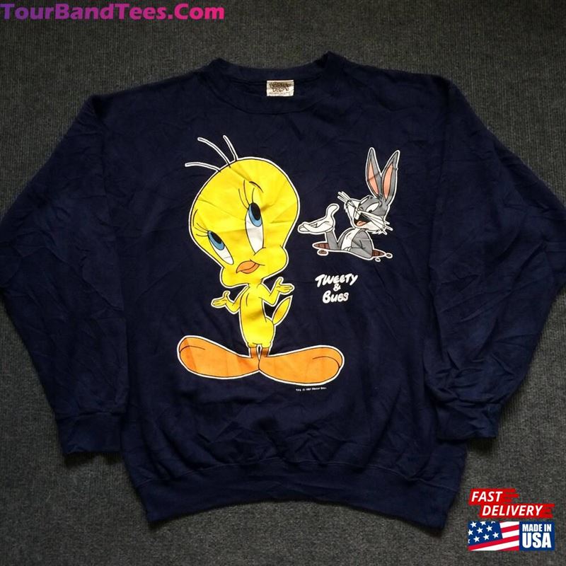 Vintage Tweety Bugs Cartoon Movie Hip Hop Style 90S Sweatshirt T-Shirt Unisex 29Uf177914 – Utopia Fashion