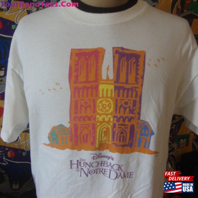 Vintage Walt Disney The Hunchback Of Notre Dame Graphic White Movie Promo T-Shirt Unisex Hoodie 29Uf172870 – Utopia Fashion