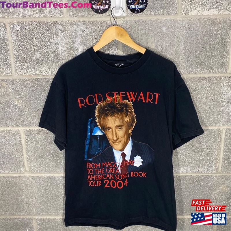 Vintage Y2K 2000S Rod Stewart Tour Black Rap Tee Style Graphic Concert T-Shirt Hoodie 29Uf167468 – Utopia Fashion