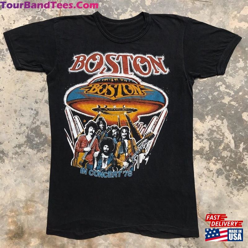 Vintgae 70S Boston Tour Concert Promo T-Shirt Sweatshirt 29Uf167654 – Utopia Fashion