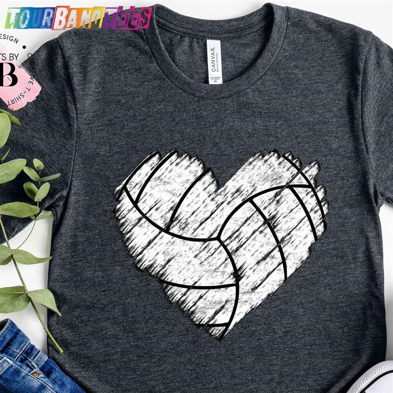 Volleyball Distressed Heart Shirt Hoodie Classic 29Uf175764 – Utopia Fashion