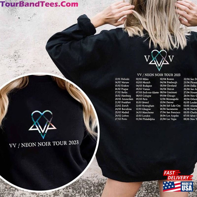 Vv Neon Noir Tour T-Shirt Ville Valo Rock Music Concert Sweatshirt Classic 29Uf182001 – Utopia Fashion