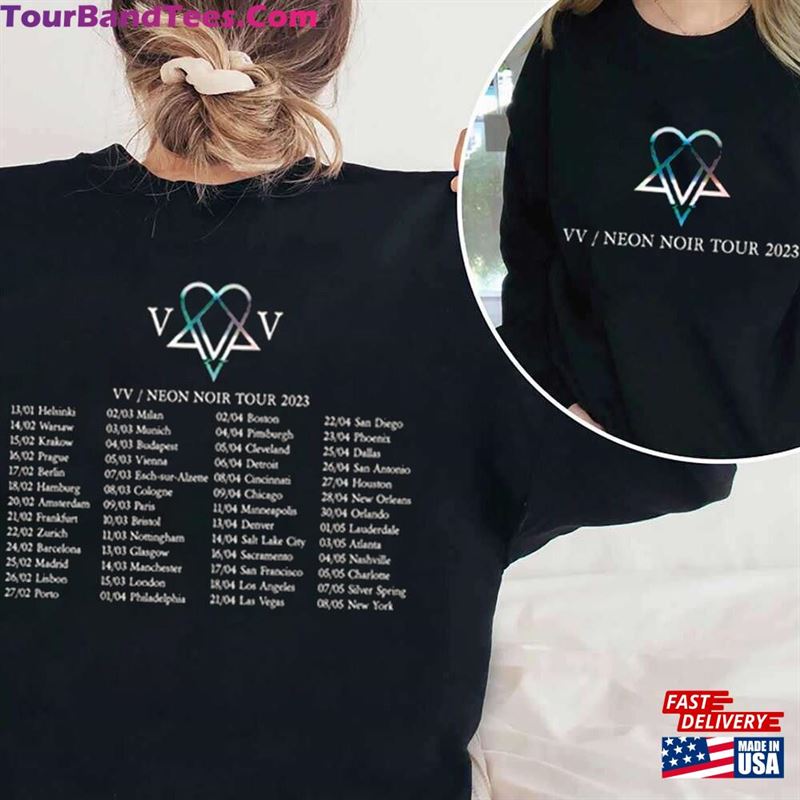 Vv Neon Noir Tour T-Shirt Ville Valo Rock Music Concert Sweatshirt Classic 29Uf182001 – Utopia Fashion